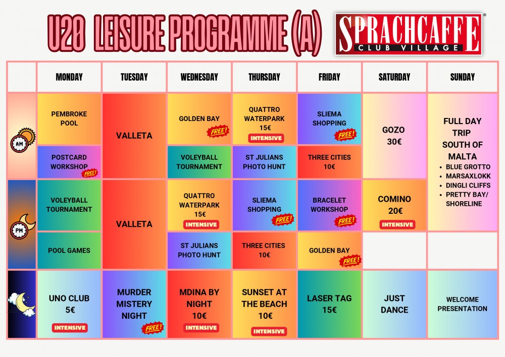 【2026年夏休み】マルタ・Sprachcaffe　★引率付も選択可